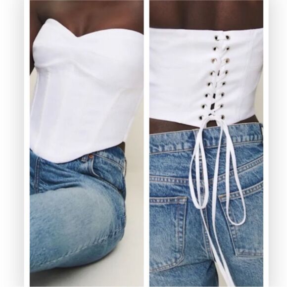 Reformation Pacie Linen Top size 12 NWT $ 178 - Picture 1 of 8